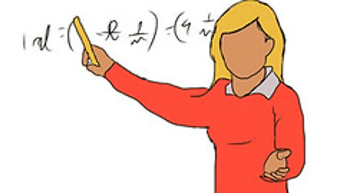 A math tutor teaching at a whiteboard