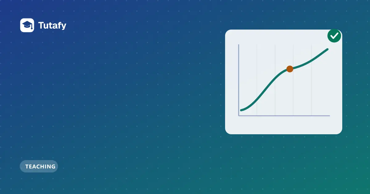 Illustration of a graph with a rising curve and one marked point, for an online math tutor