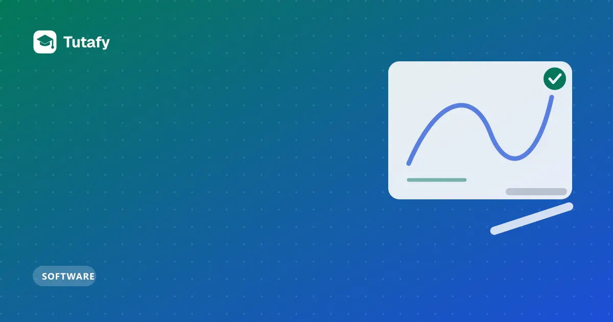 Illustration of a whiteboard with a drawn curve, a pen and a check mark, for an online whiteboard for tutoring