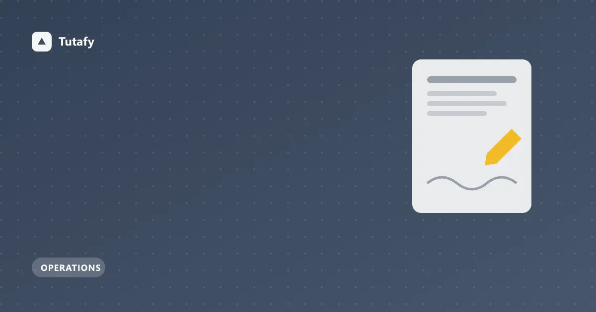 Illustration of a tutoring contract and cancellation policy