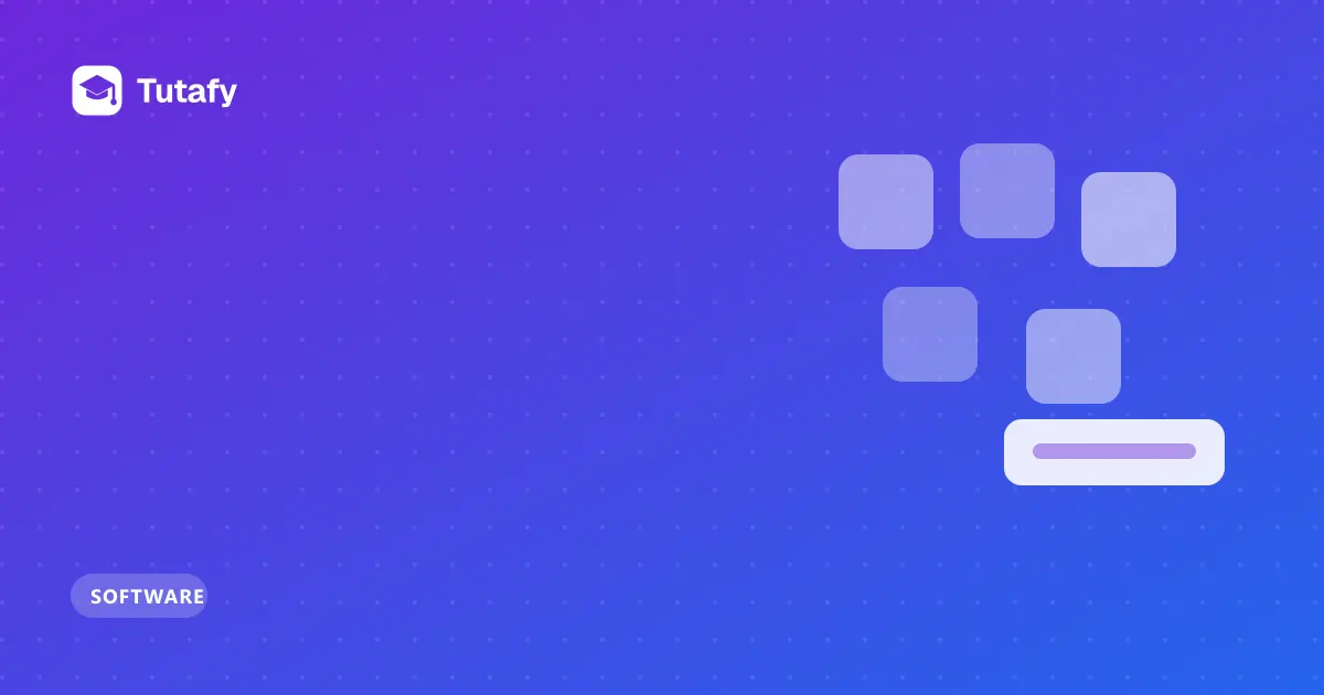 Illustration of five loose app tiles gathering into one bar, for a tutor's tech stack